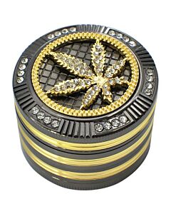 Metall Grinder Glitter Leaf 4-Teilig, 50mm