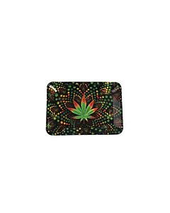 Rolling Tray "Rasta Leafs"  - M