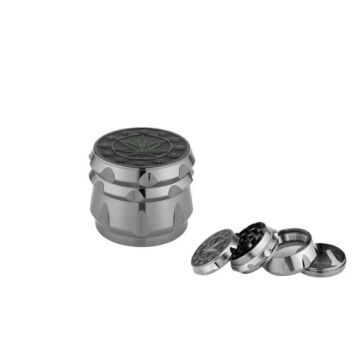 Dreamliner Grinder Aluminium Anthrazit Hanfblatt 4-Teilig