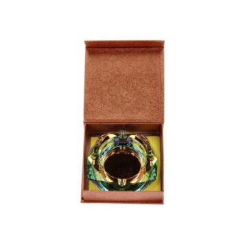 Glasaschenbecher Diamant - Rainbow Green