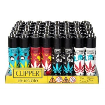 Feuerzeug Clipper - Funny Leaves, Assortiert