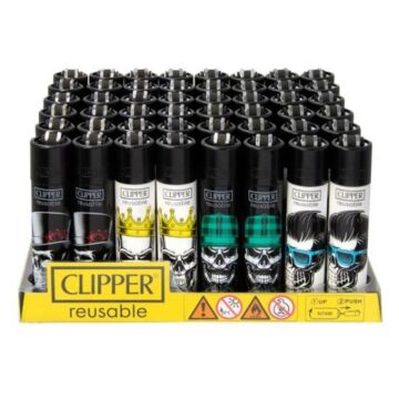 Feuerzeug Clipper - Skulls, Assortiert