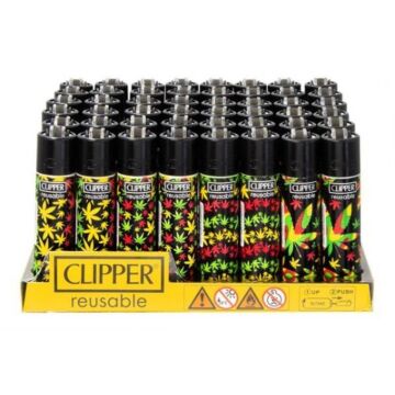 Feuerzeug Clipper - Rasta Leaves, Assortiert