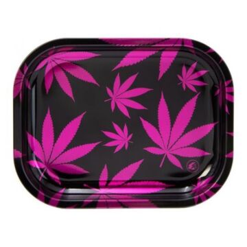 Rolling Tray "Pink Leafs"