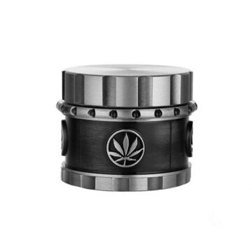 Dreamliner Grinder Metall Schwarz Hanfblatt 4-Teilig