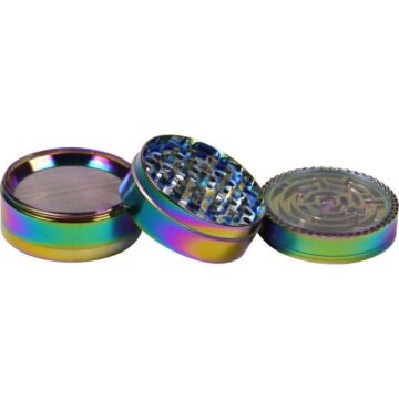 Grinder Metall Rainbow/Labyrinth 4-Teilig