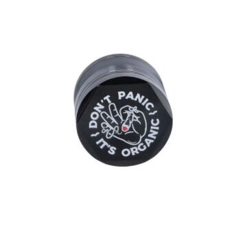 Grinder Aluminium Don't Panic Schwarz 4-Teilig