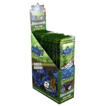 Juicy Hemp Wraps Blue - Black and Blueberry