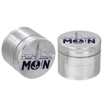 Grinder / Pollinator Aluminium - MOIN Silber  4-Teilig 50mm