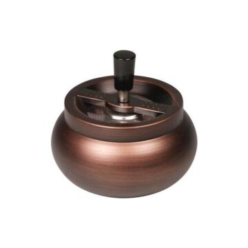 Drehaschenbecher Rund - Matt Kupfer