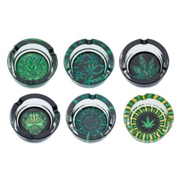 Glasaschenbecher Leaves - Transparent - Assortiert