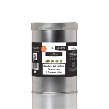 Kleine Blüten 25g V1 Schwarz Spardose