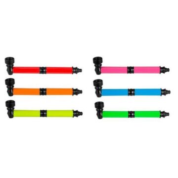 Purpfeife Neon, Assortierte Farben, Metall - mit Bonus