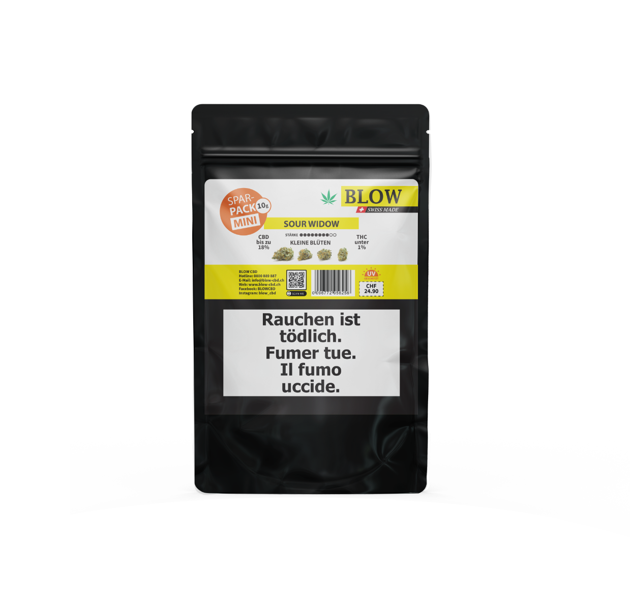 BLOW CBD Kleine Blüten 10g Sour Widow Gelb Sparpack Produktbild